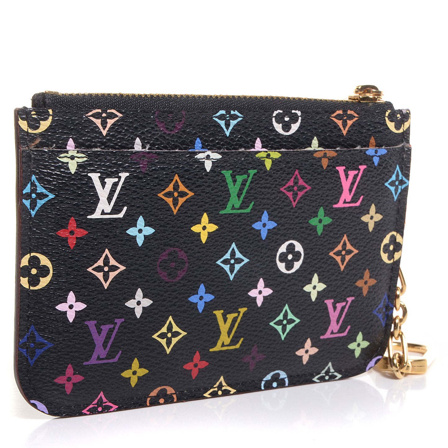 Monogram Multicolor Key Pouch Black Violet
