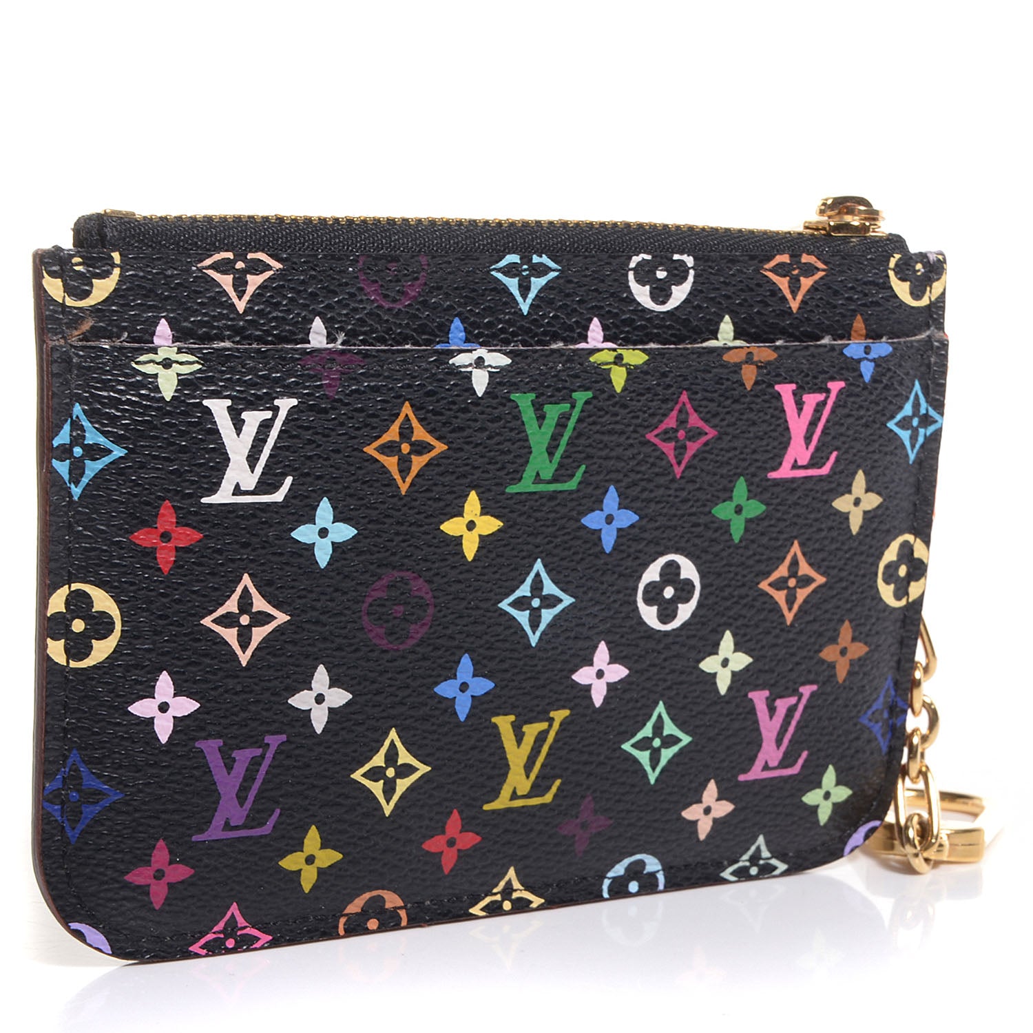 Louis Vuitton Monogram Multicolor Key Pouch Black Violet 3 of 7