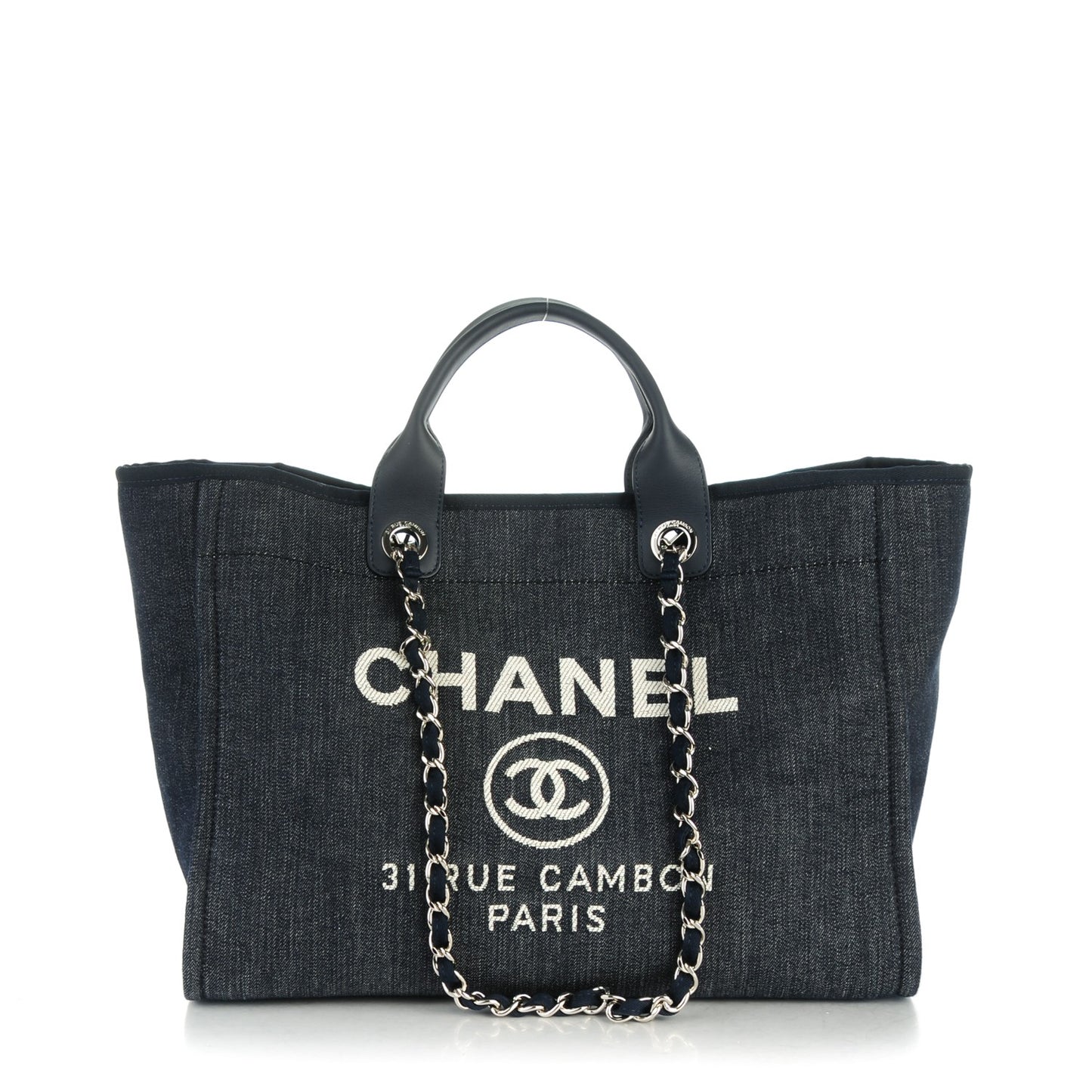 Canvas Large Deauville Tote Dark Blue