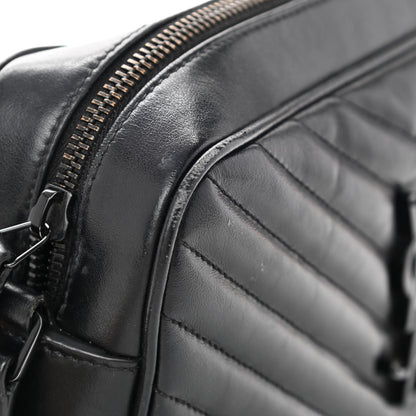 Saint Laurent Calfskin Matelasse Monogram Monochrome Lou Camera Bag Black 10 of 11