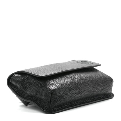 Gucci Pebbled Calfskin Soho Flap Belt Bag Black 4 of 11