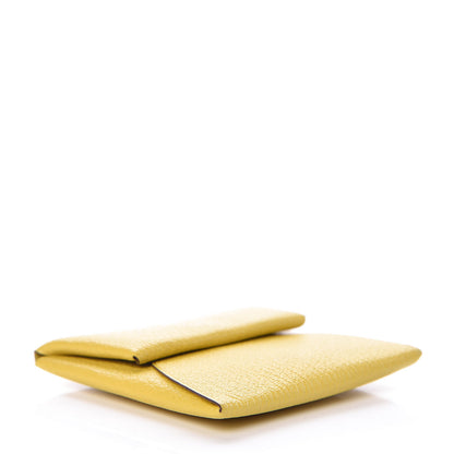 Hermes Chevre Mysore Bastia Coin Purse Jaune de Naples 4 of 7