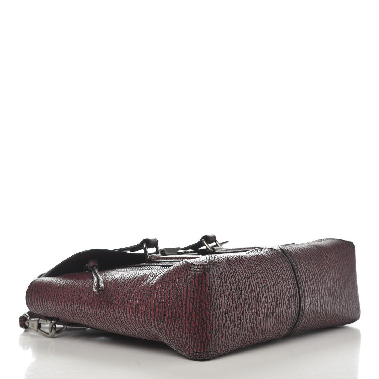 3.1 Textured Calfskin Medium Pashli Satchel Black Red