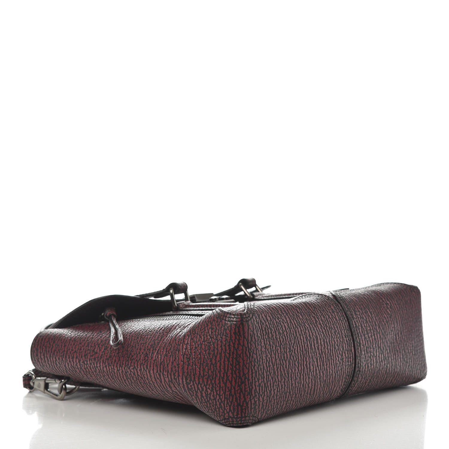 3.1 Phillip Lim 3.1 Textured Calfskin Medium Pashli Satchel Black Red 4 of 9