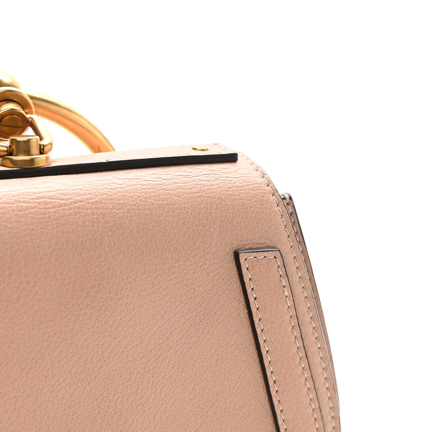 Calfskin Suede Small Nile Bracelet Bag Biscotti Beige