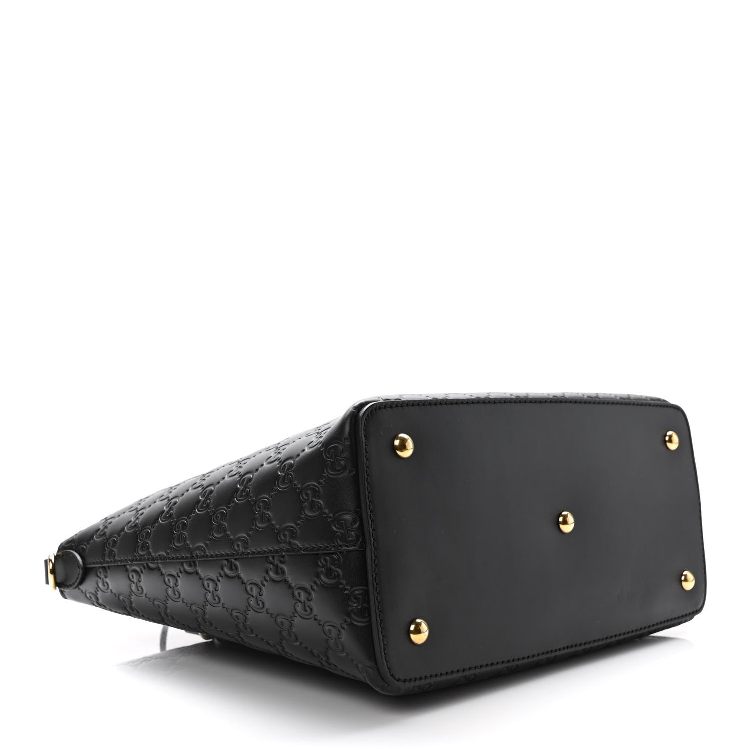 Gucci Guccissima Linea A Foldover Tote Black 4 of 9