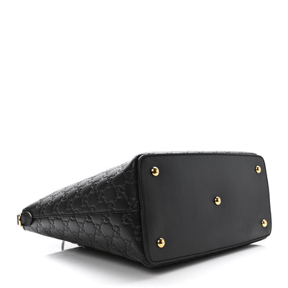 Gucci Guccissima Linea A Foldover Tote Black 4 of 9