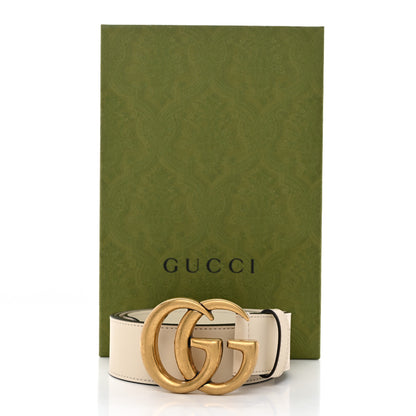 Gucci Calfskin Double G 40mm Belt 85 34 Mystic White 6 of 6