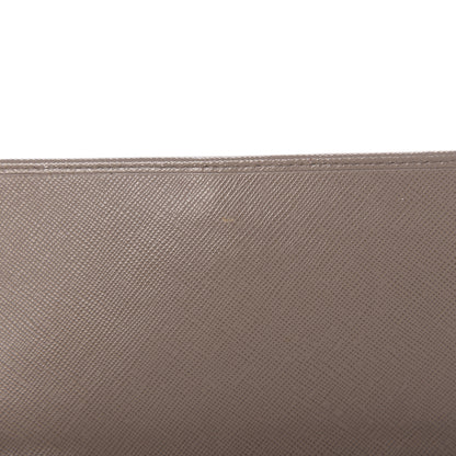 Prada Saffiano Metal Flap Wallet With Strap Argilla 5 of 9