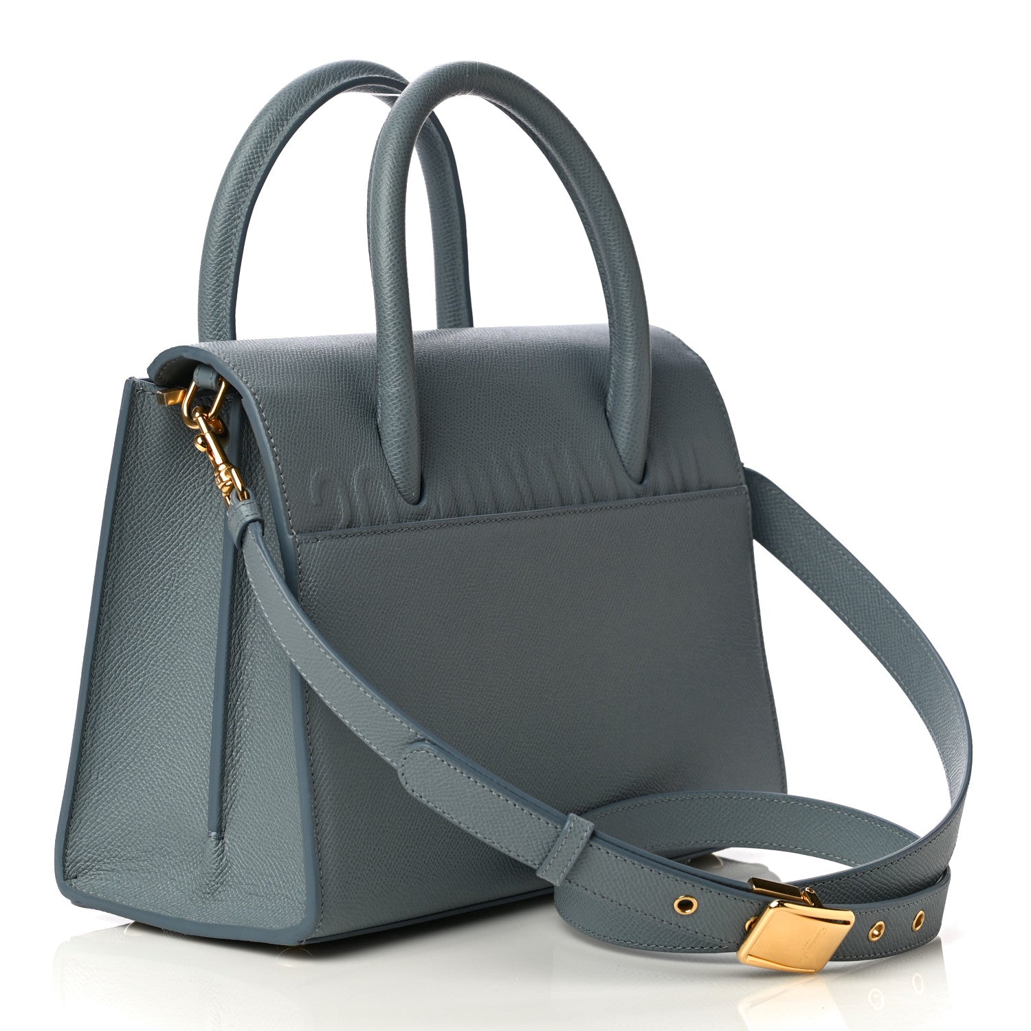 Christian Dior Grained Calfskin Medium St. Honore Tote Cloud Blue 2 of 10