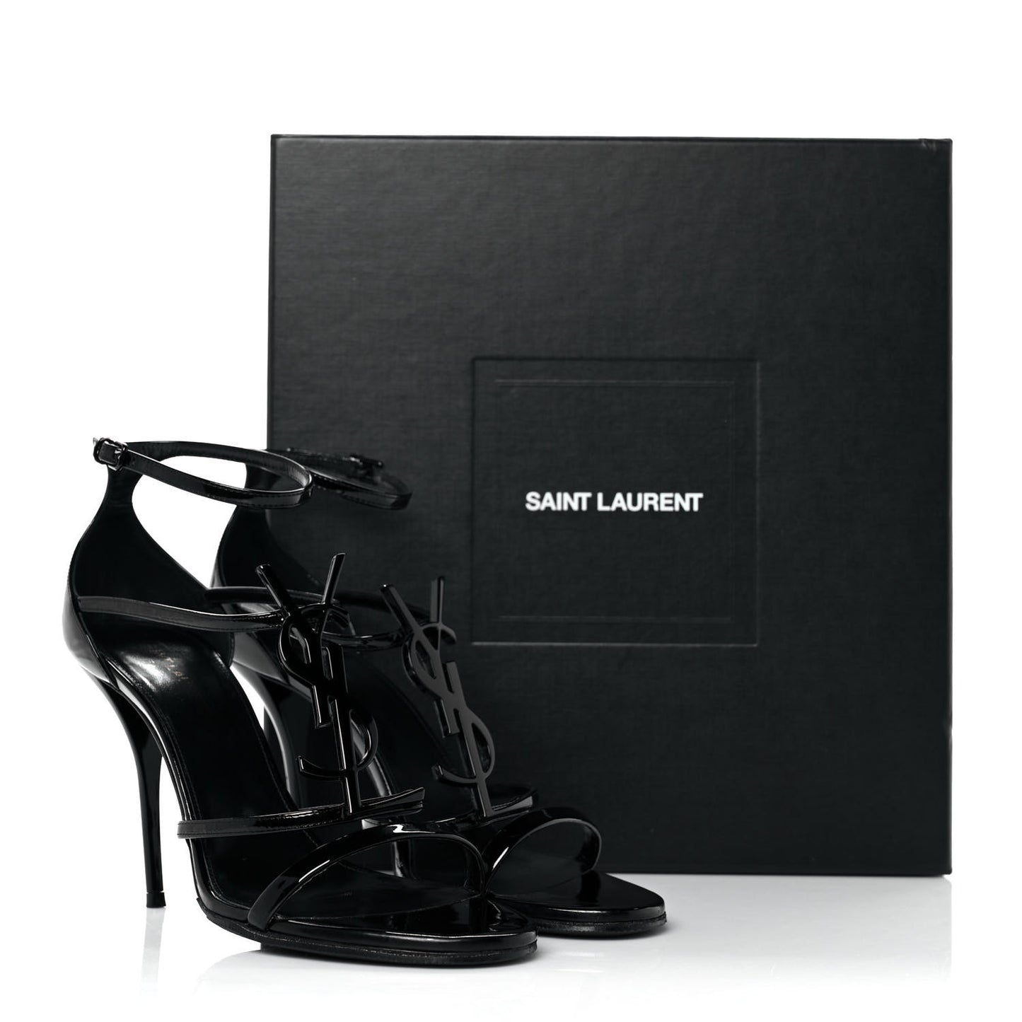 Patent Cassandra 100 Ankle Strap Sandals 38.5 Black