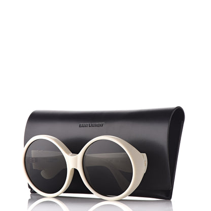 Saint Laurent Round SL M1 Sunglasses Ivory 9 of 9