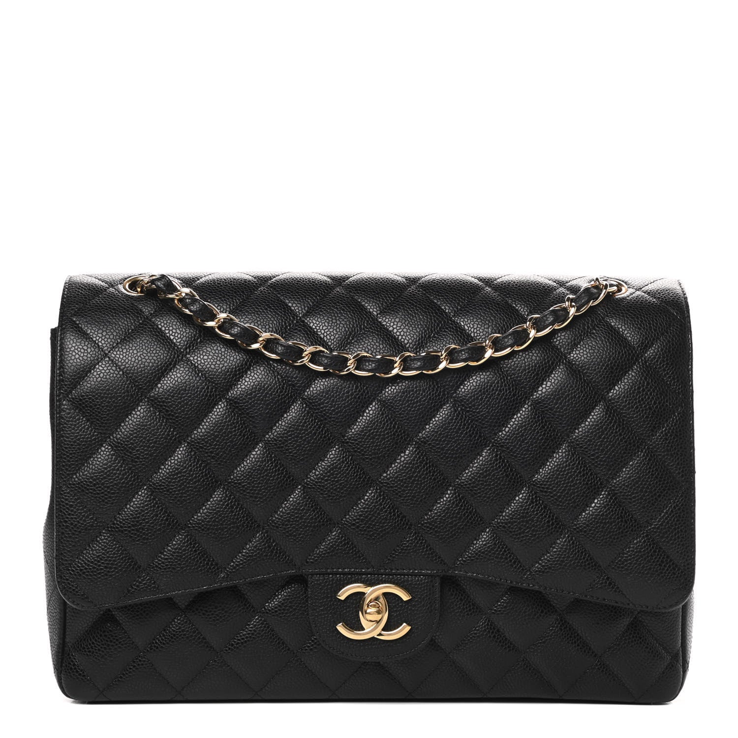 Chanel Caviar Quilted Maxi Double Flap Black 1 of 15