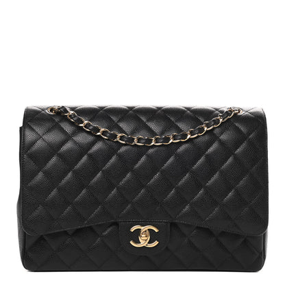 Chanel Caviar Quilted Maxi Double Flap Black 1 of 15