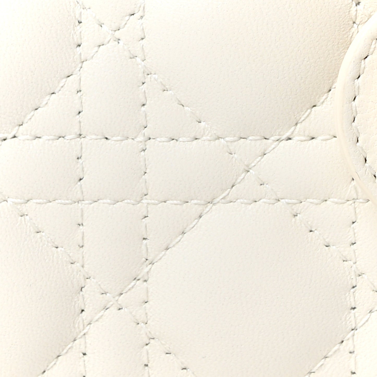 Lambskin Cannage Micro Lady Dior Latte