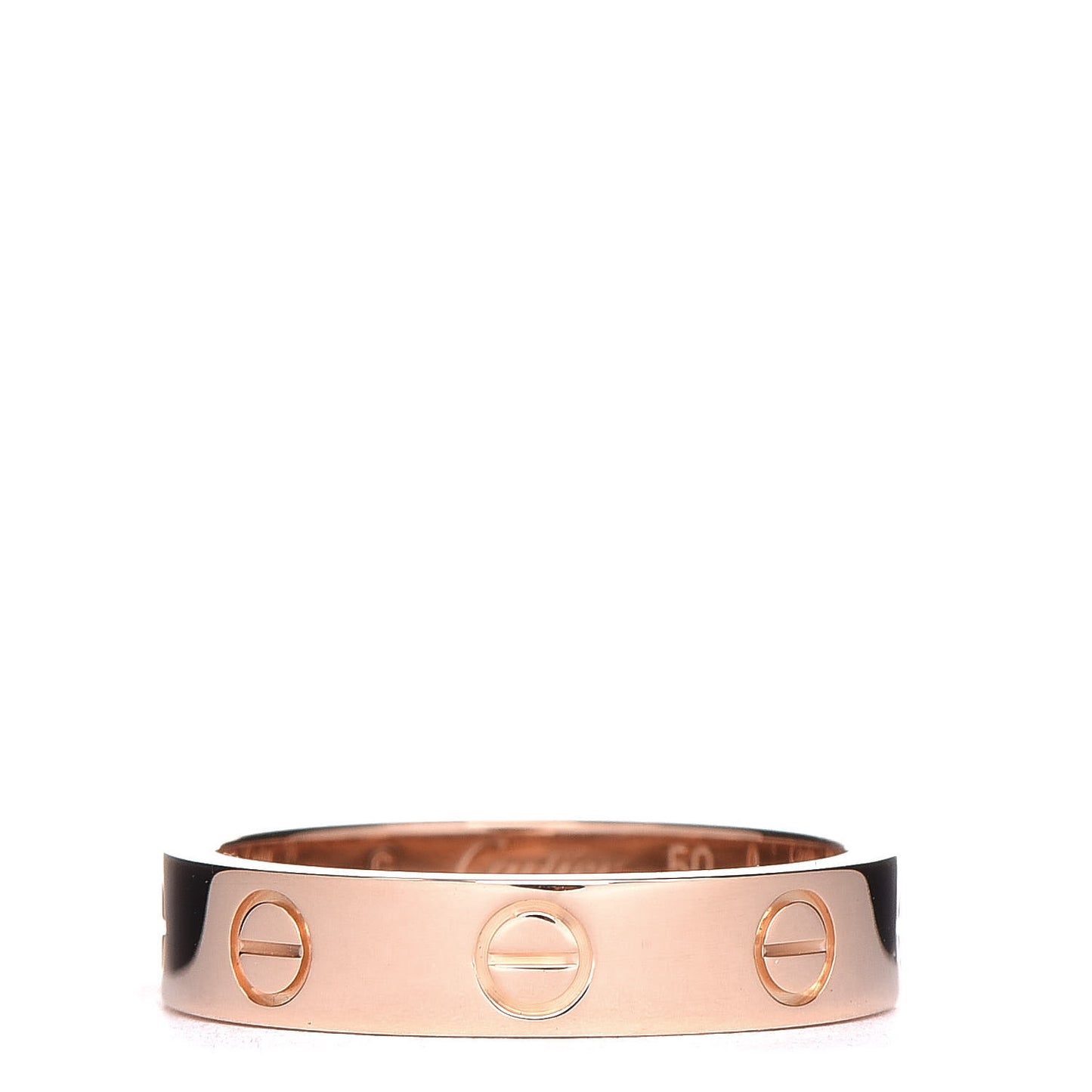 18K Pink Gold Diamond 4mm LOVE Wedding Band Ring 50 5.25