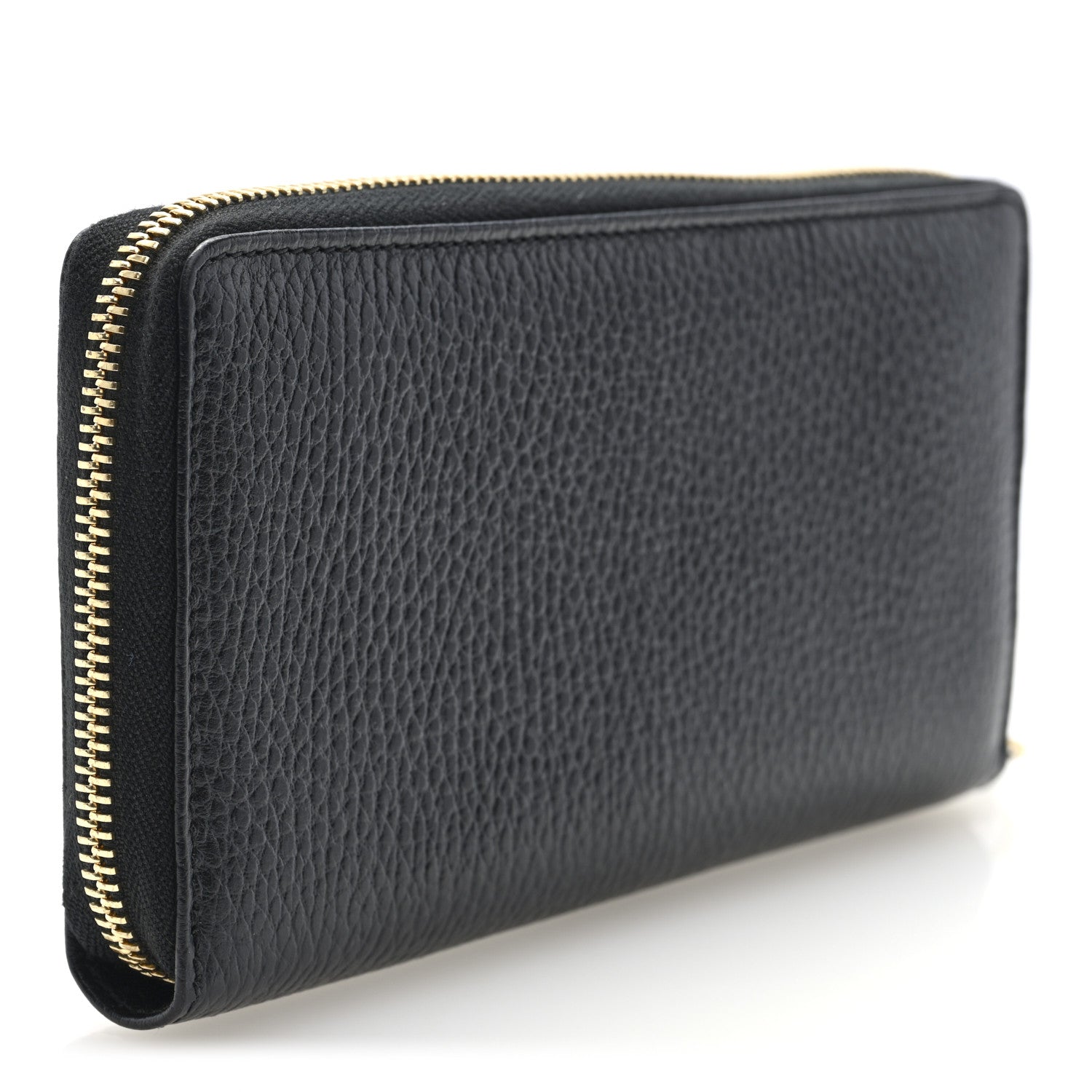 Gucci Dollar Calfskin GG Marmont Zip Around Wallet Black 3 of 6