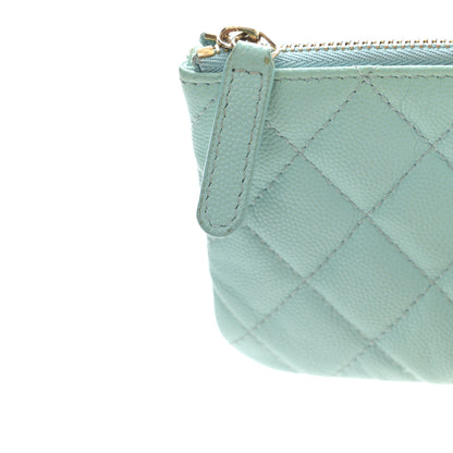 Chanel Caviar Quilted Small Cosmetic Case Light Blue 12 of 13
