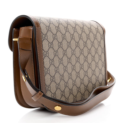 Gucci GG Supreme Monogram Horsebit 1955 Shoulder Bag Beige Brown Sugar 3 of 12
