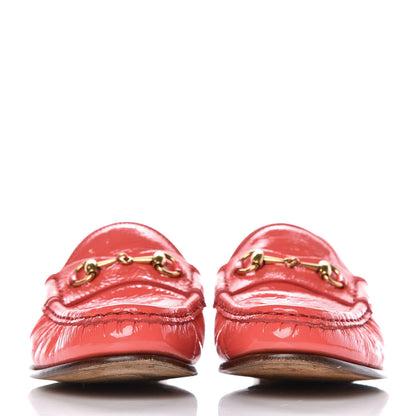 Gucci Patent Womens 1953 Horsebit Loafers 36 Coral 2 of 14