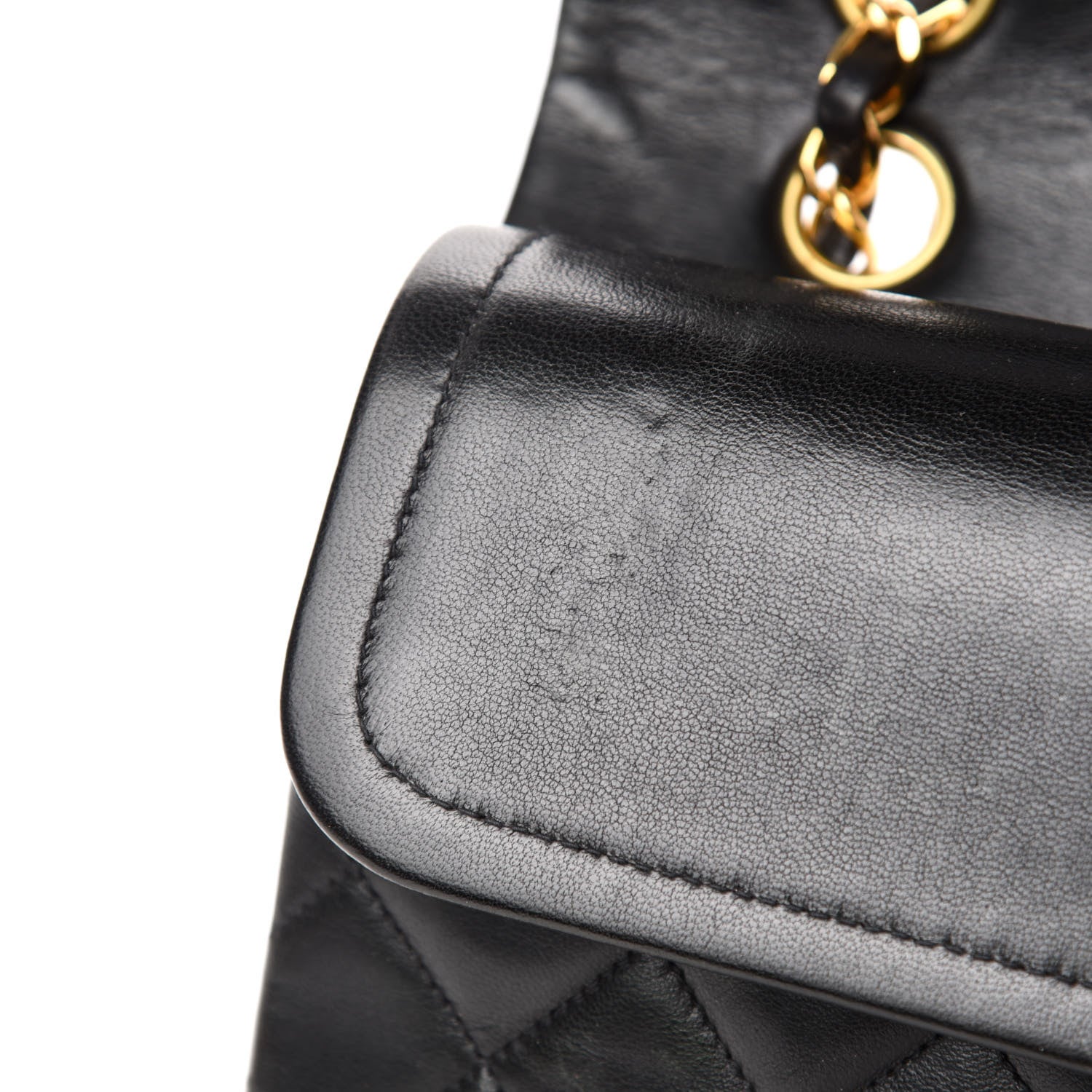 Chanel Lambskin Quilted Medium Double Flap Black 8 of 14