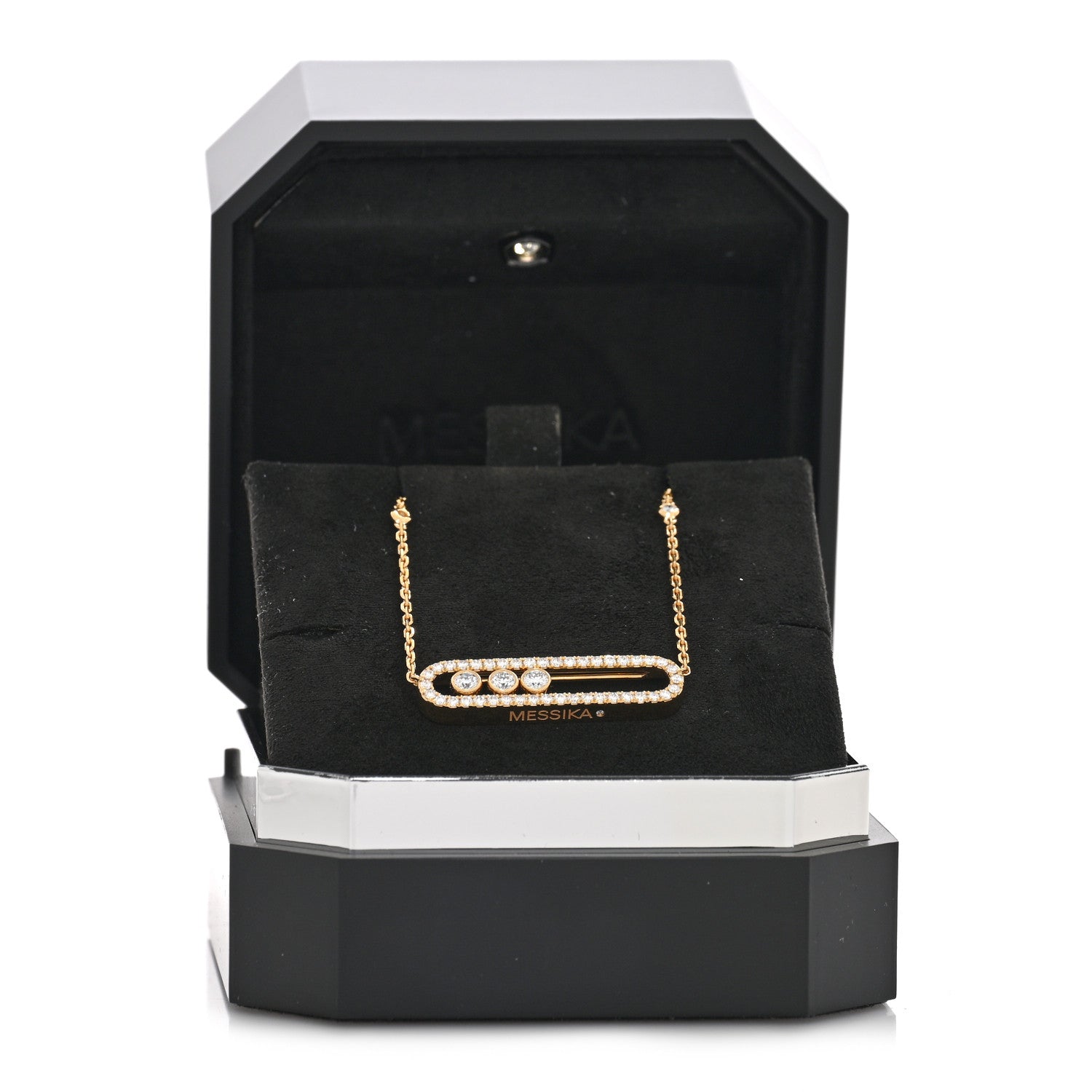 Messika 18K Yellow Gold Diamond Large Move Classic Pave Necklace 5 of 5