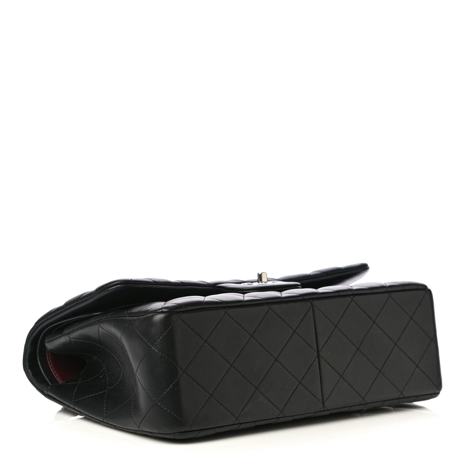Chanel Lambskin Quilted Jumbo Double Flap Black 3 of 22