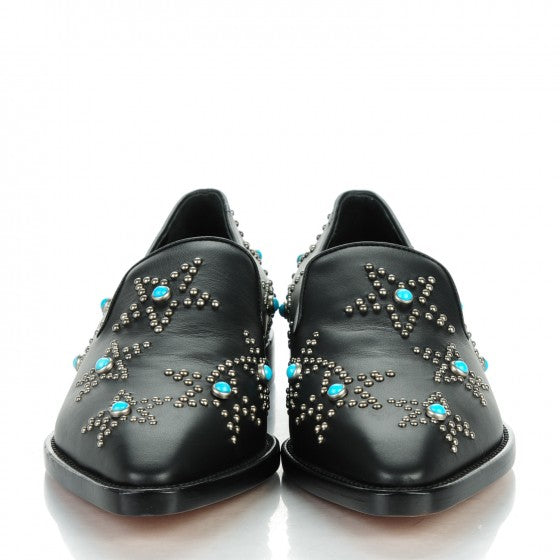 Valentino Garavani Nappa Star Studded Cabochon Loafers 39 Black 2 of 10