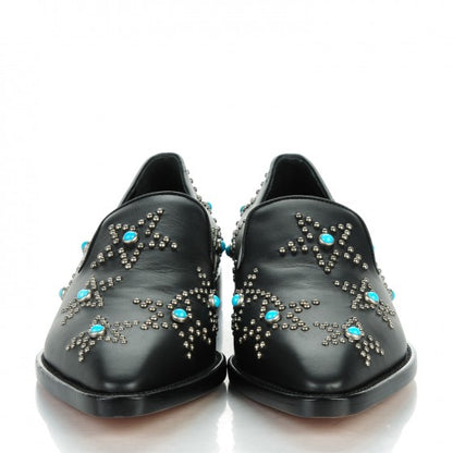 Valentino Garavani Nappa Star Studded Cabochon Loafers 39 Black 2 of 10