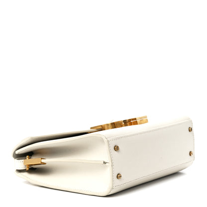 Saint Laurent Grain de Poudre Mini Classic Monogram Cassandra Top Handle Vintage White 4 of 12