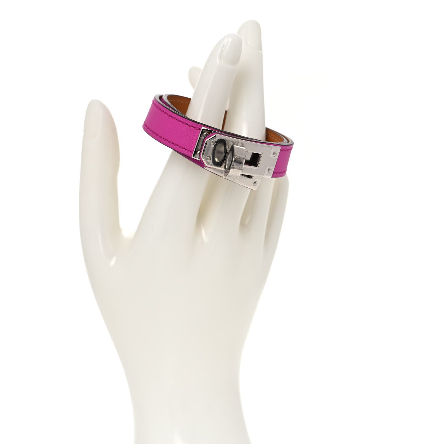Hermes Swift Kelly Double Tour Bracelet T2 Rose Pourpre 2 of 8