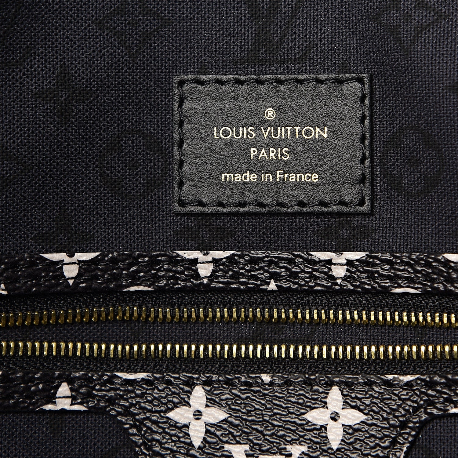 Louis Vuitton Monogram Giant Crafty Neverfull MM Creme Rouge Black 5 of 9