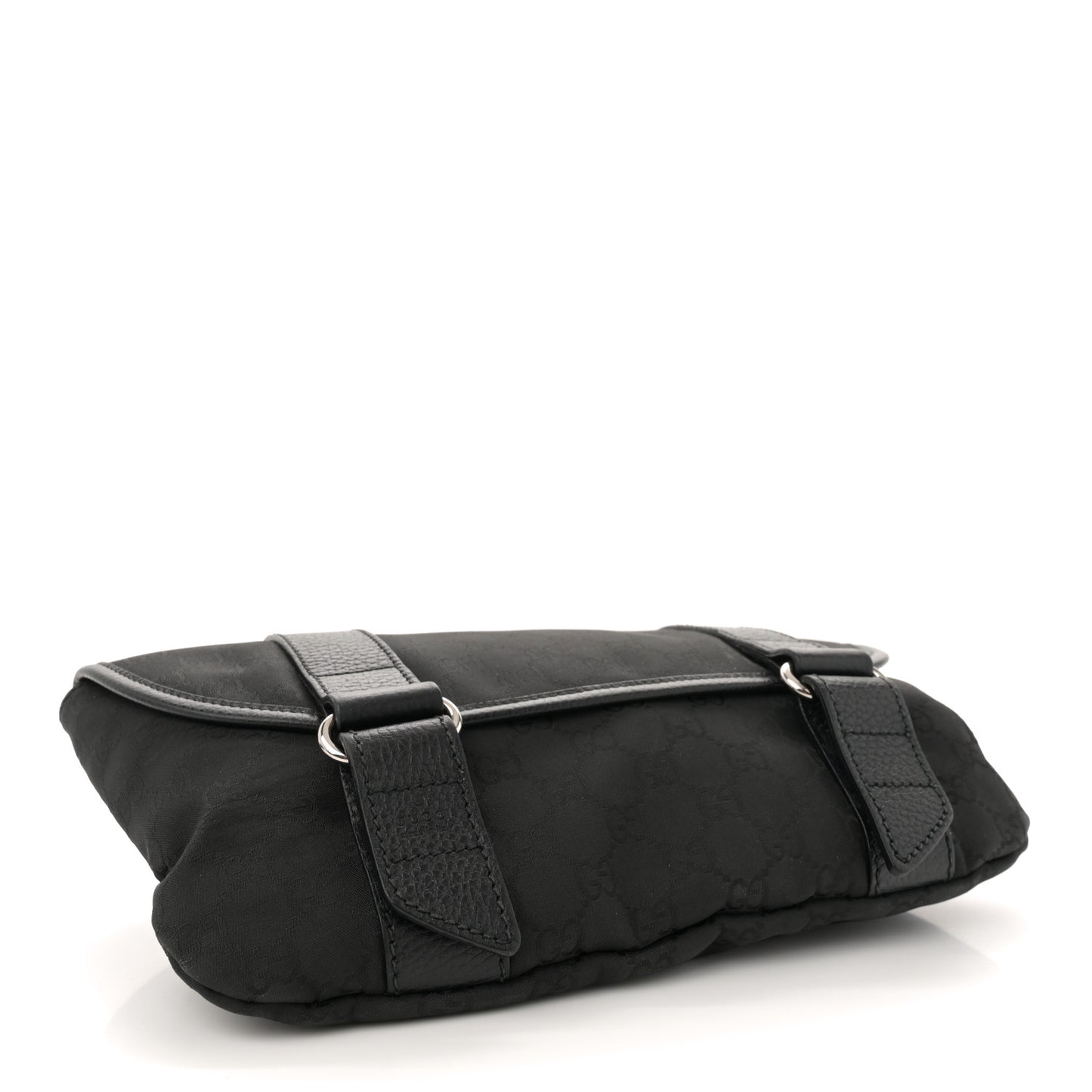 Nylon Monogram Waist Belt Bag  Black