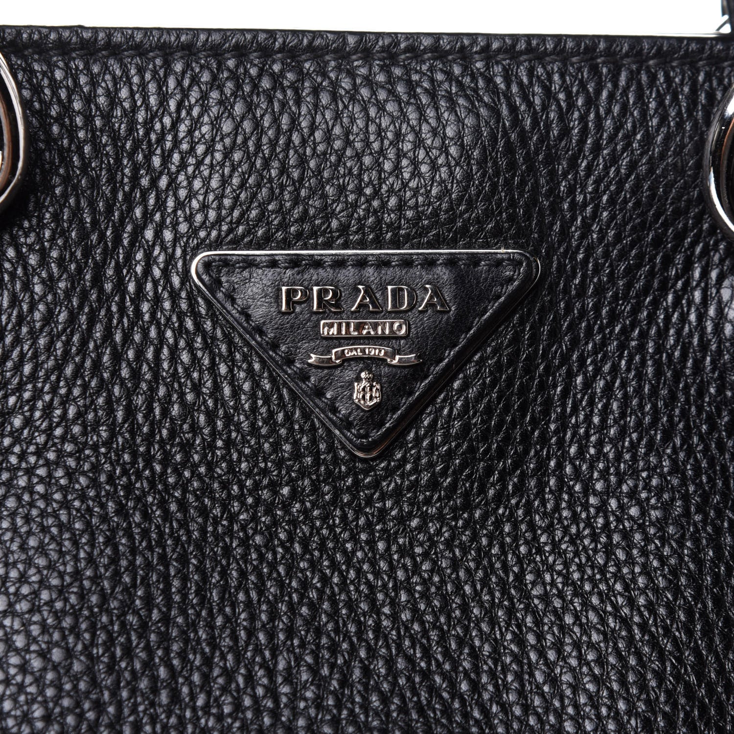 Prada Vitello Daino Shopping Tote Black 8 of 10