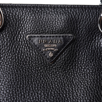 Prada Vitello Daino Shopping Tote Black 8 of 10