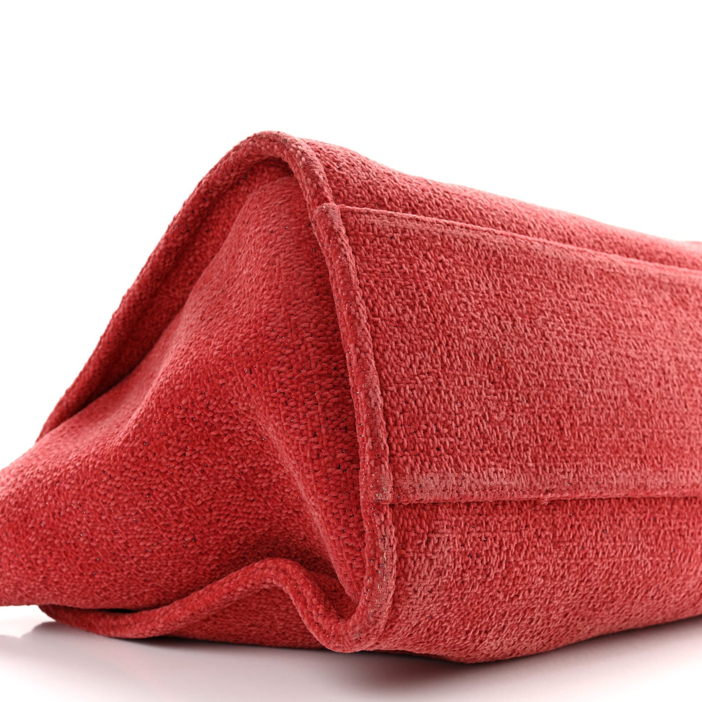 Lurex Boucle Medium Deauville Tote Red