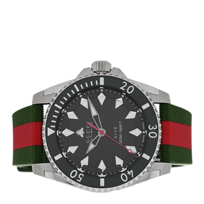 Gucci Stainless Steel Rubber 40mm Dive Automatic Watch Black 2 of 4