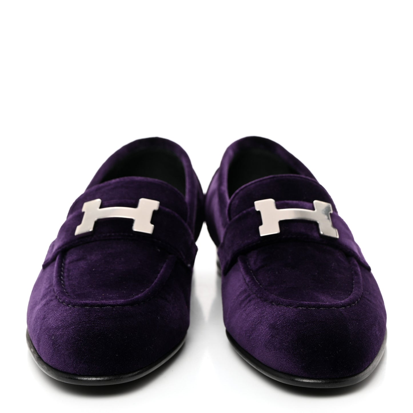 Velvet Womens Paris Loafers 36 Violet Fonce