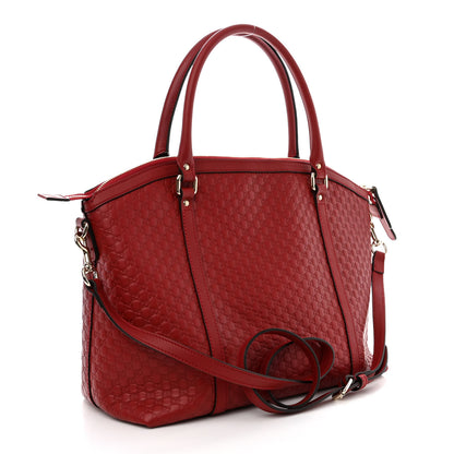 Gucci Soft Microguccissima Dome Satchel Red 3 of 10