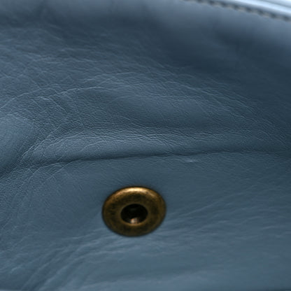 Chanel Snakeskin Lambskin Patchwork Small Flap Blue 11 of 14