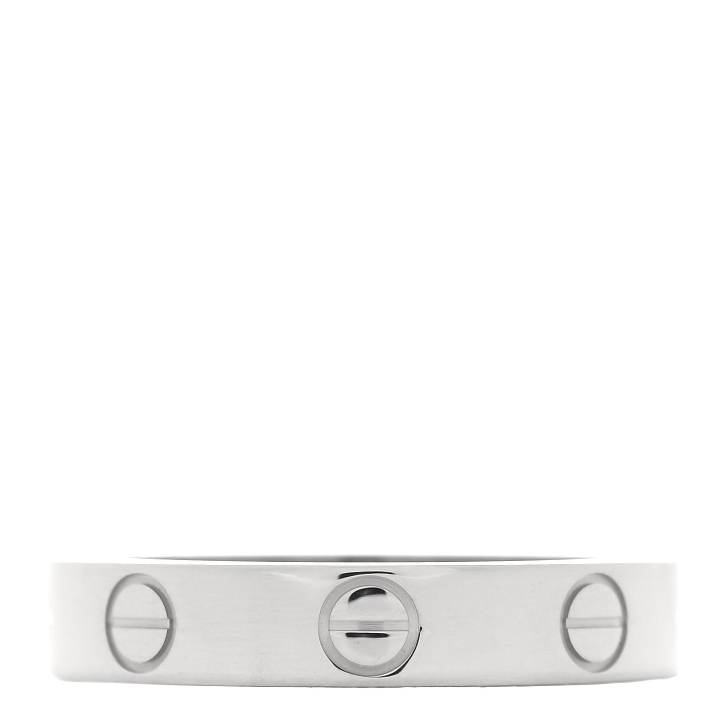 18K White Gold 3.5mm LOVE Wedding Band Ring 52 6