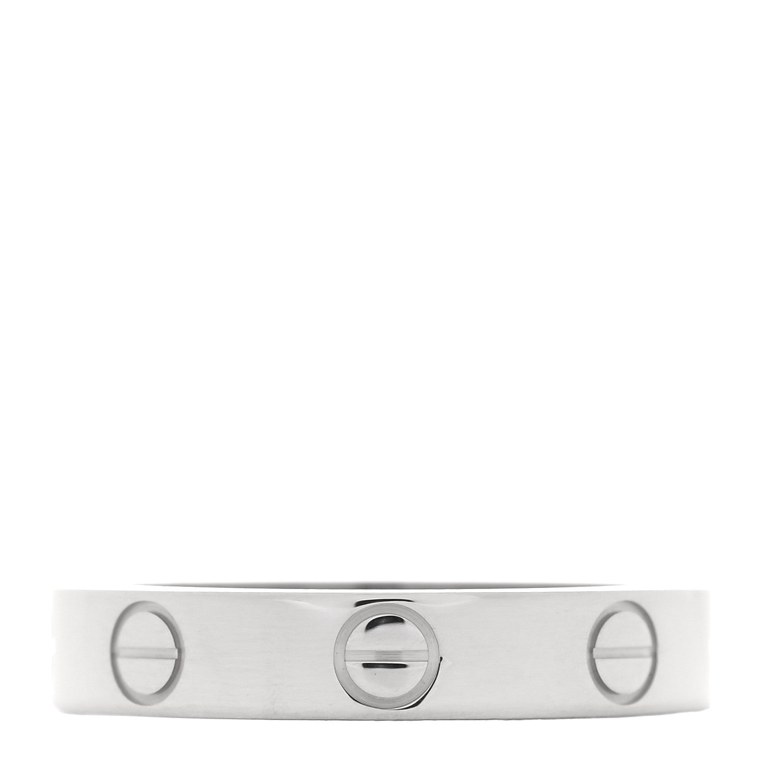 Cartier 18K White Gold 3.5mm LOVE Wedding Band Ring 52 6 1 of 6