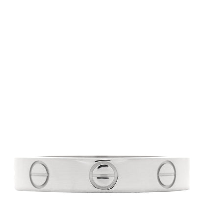 Cartier 18K White Gold 3.5mm LOVE Wedding Band Ring 52 6 1 of 6