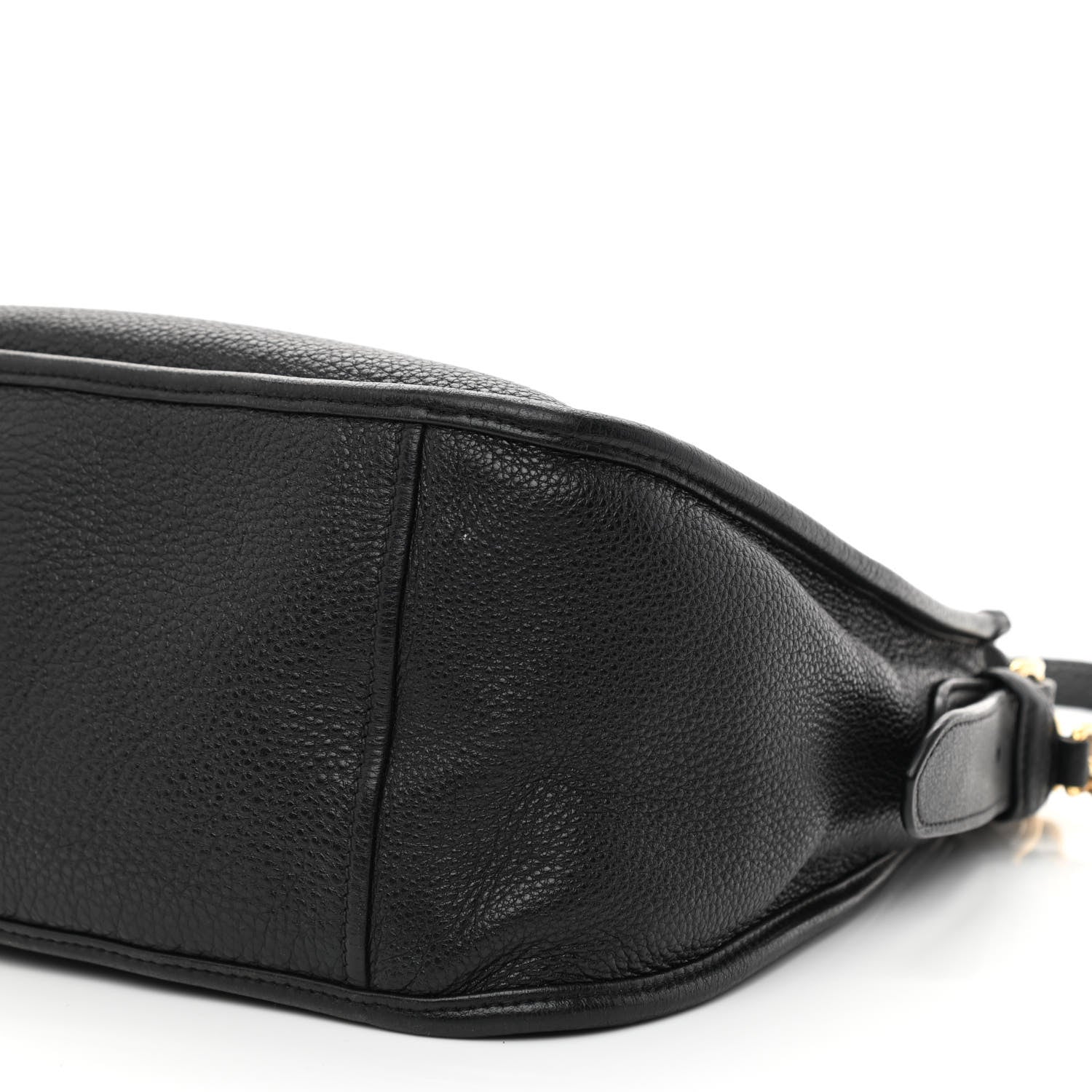 Prada Vitello Daino Zippered Messenger Hobo Black 11 of 16