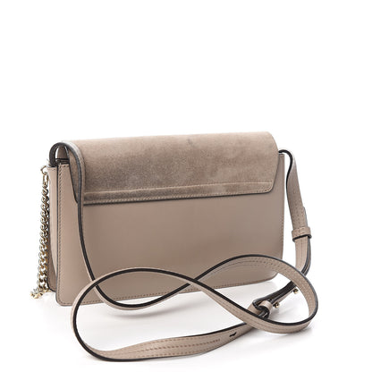 Chloe Suede Calfskin Small Faye Shoulder Bag Motty Grey 3 of 10