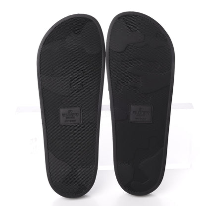 Valentino Garavani Rubber Mens VLTN Pool Slide Sandals 45 Black 6 of 10
