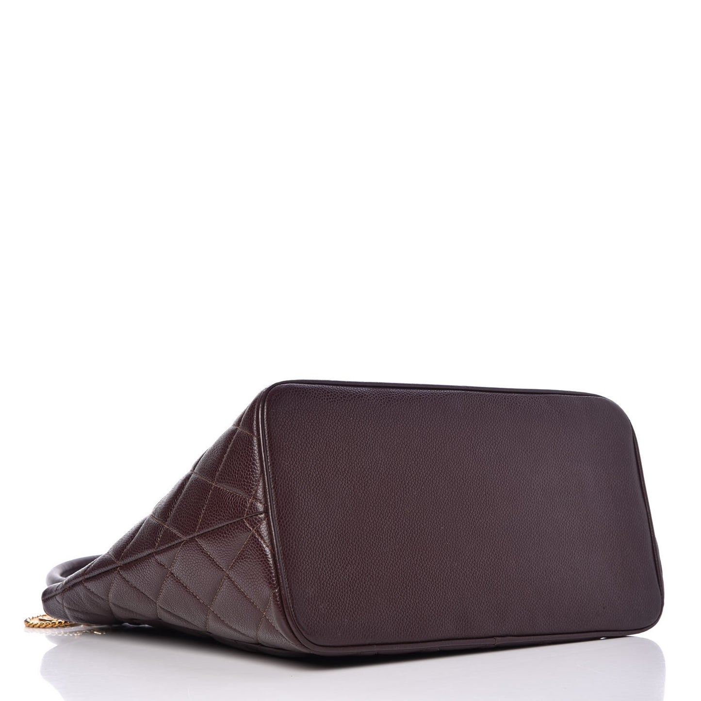 Caviar Quilted Medallion Tote Bordeaux