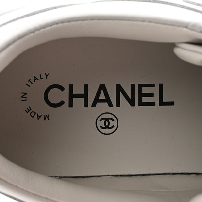 Chanel Kidskin Womens CC Sneakers 38.5 White 8 of 10