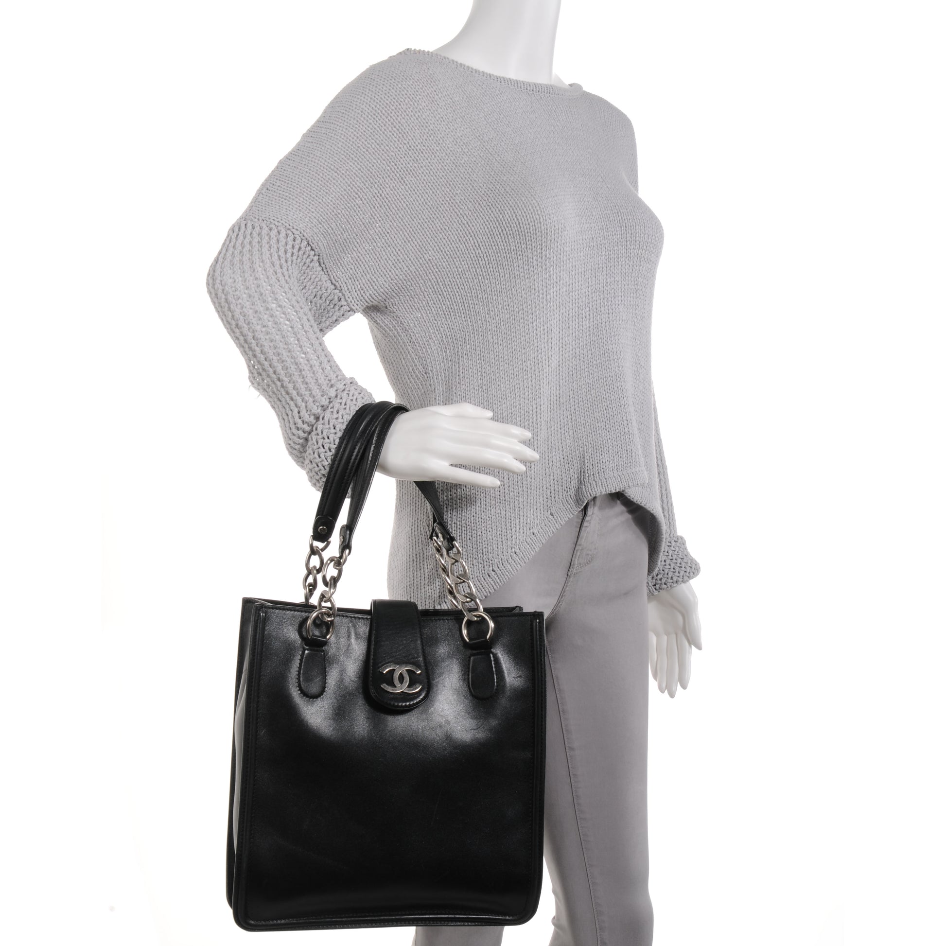 Chanel Calfskin Open Tote Black 2 of 8