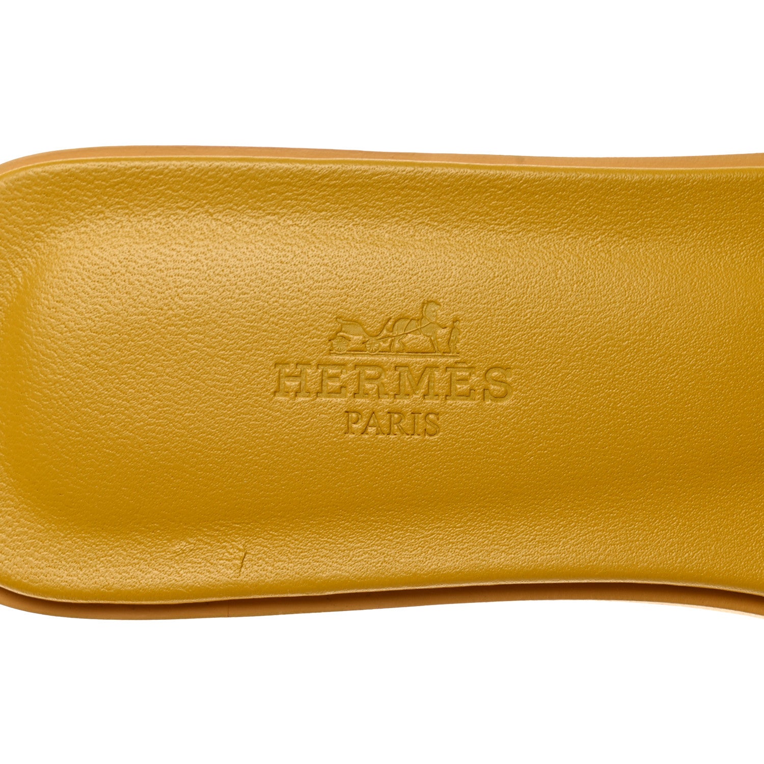 Hermes Epsom Oran Sandals 38.5 Jaune Sable 7 of 9